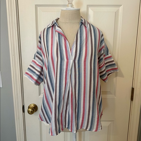 Madwell Courier Button-Back Shirt in Pocatello Stripe - Picture 5 of 9
